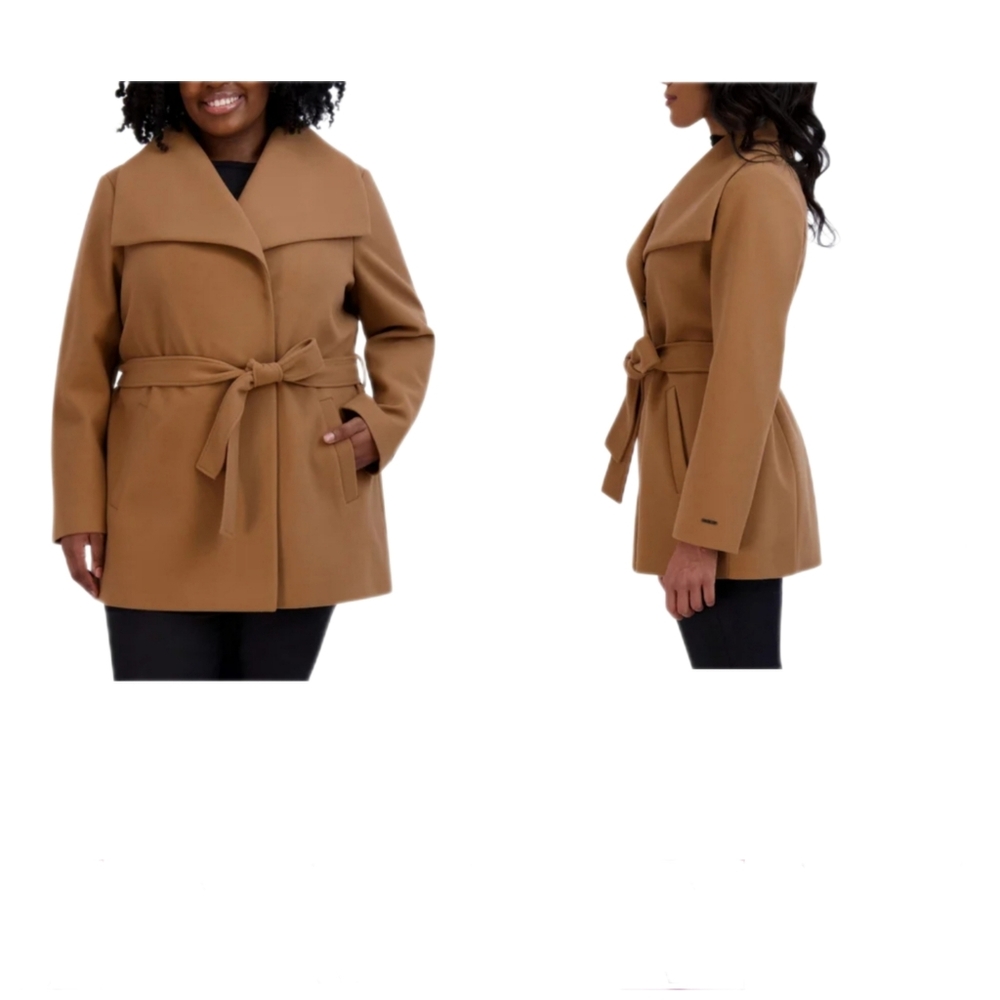 Tahari Ladies' Faux Wool Wrap Coat, nwt